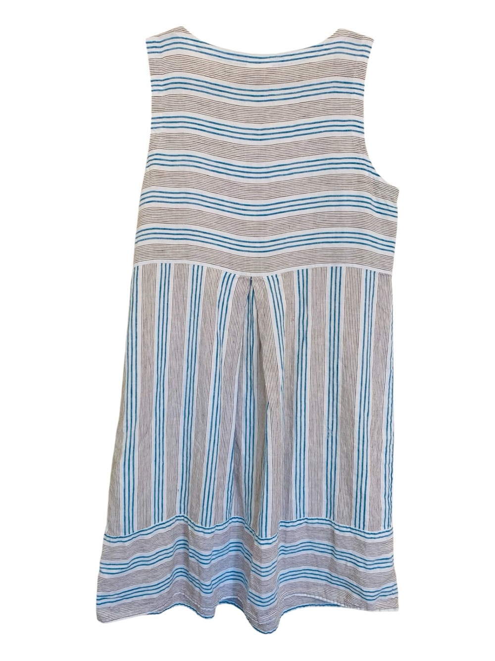 J. Jill Love Linen Shift Dress Large Striped Sleeveless Pockets A-Line Summer - Picture 4 of 9